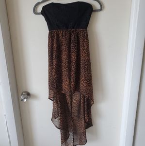High-low cheetah print dress